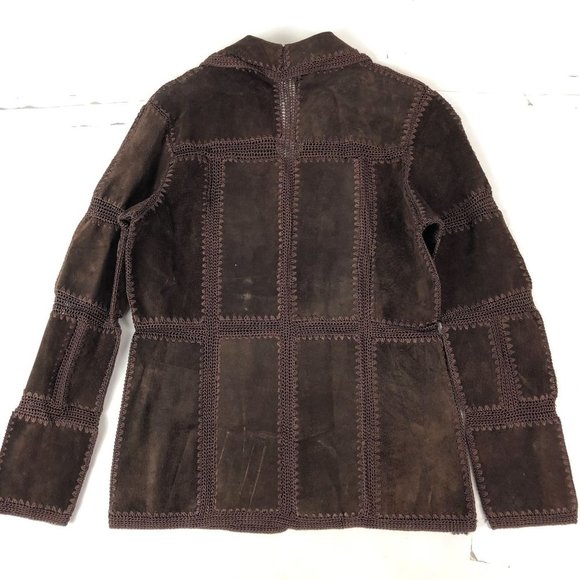 Vintage Gantos women's suede leather button down jacket size S - Picture 3 of 7